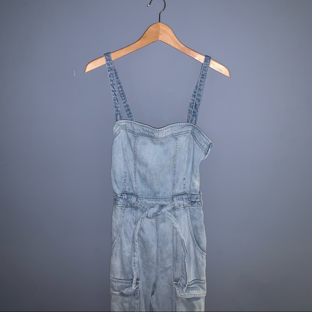 Light Blue Denim Jumpsuit - Picture 13 of 13